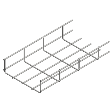 Zink- alu draadgoot b=200 h=60 L=3000mm