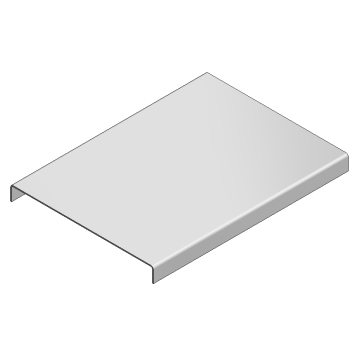 Zink- mag deksel draadgoot b=100 L=2000mm