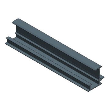 Alu inleg profiel tussen H35 L6650 zwart
