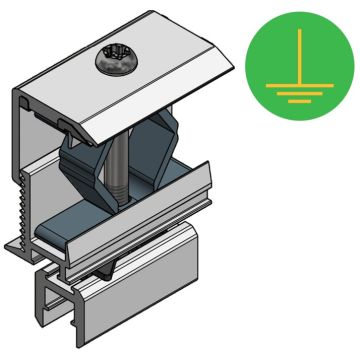Alu eindklem alu profiel 28-50mm