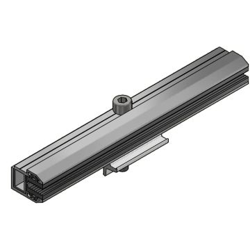 Alu glasklem eind L=200mm alu profiel