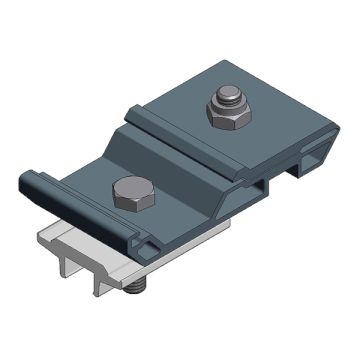 Alu klem cross-rail Side++ & inleg zwart