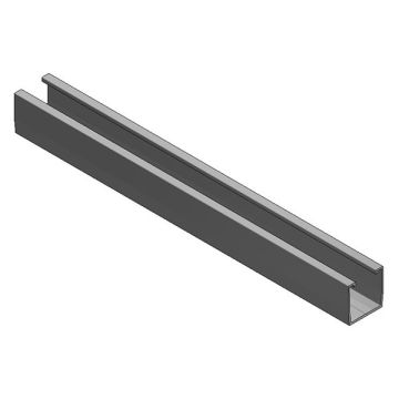 Alu. trapezium profiel L=2240 mm + EPDM