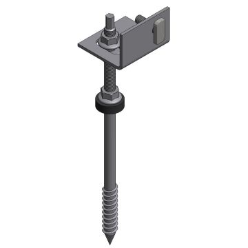 Boltline RVS dubbele draadbout M10x300 mm + L-adapter Gemont
