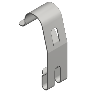 Rvs dekselklem draadgoot h=60 clip-on