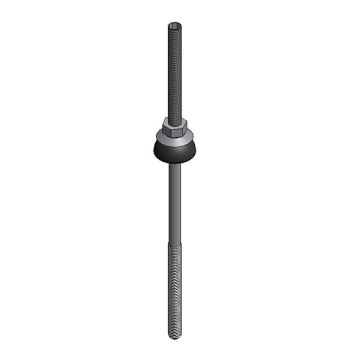 Rvs stokschroef M10x226mm stalen gording