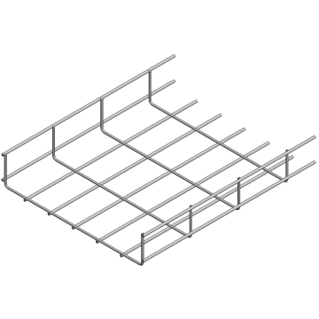 Zink- alu draadgoot b=400 h=60 L=3000mm
