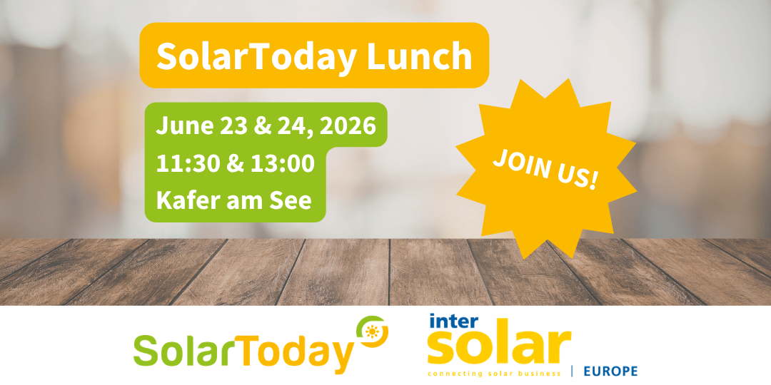 SolarToday Lunch - Intersolar Munich
